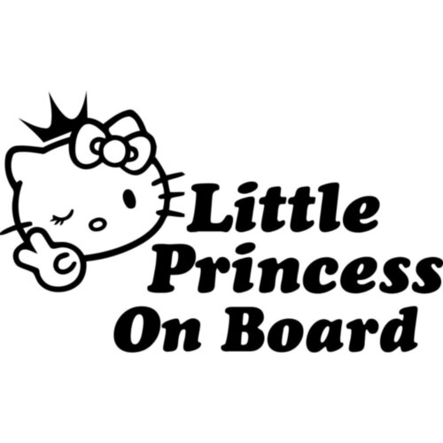 Вінілова наклейка на автомобіль - Little Princess on Board v3