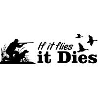 Виниловая наклейка на автомобиль - If It Flies It Dies