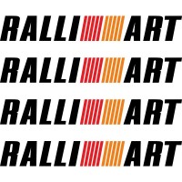 Набір вінілових наклейок на ручки авто - Ralliart Mitsubishi (4 шт.)