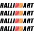 Набір вінілових наклейок на ручки авто - Ralliart Mitsubishi (4 шт.)