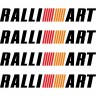 Набір вінілових наклейок на ручки авто - Ralliart Mitsubishi (4 шт.) Набір вінілових наклейок на ручки авто - Ralliart Mitsubishi (4 шт.)