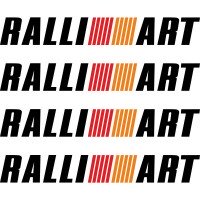 Набор виниловых наклеек  на ручки авто - Ralliart Mitsubishi (4 шт.)