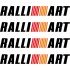 Набір вінілових наклейок на ручки авто - Ralliart Mitsubishi (4 шт.) Набір вінілових наклейок на ручки авто - Ralliart Mitsubishi (4 шт.)