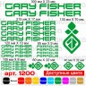 Вінілові наклейки на велосипед - набір Gary Fisher Ferrous (23 шт)