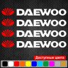 Набір вінілових наклейок на ручки авто - Daewoo (4 шт.) Набір вінілових наклейок на ручки авто - Daewoo (4 шт.)