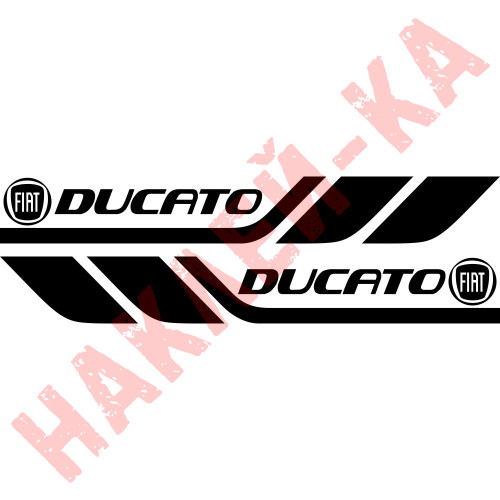 Набір вінілових наклейок на борт автомобіля - Fiat Ducato (2 шт)