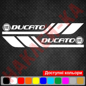 Набір вінілових наклейок на борт автомобіля - Fiat Ducato (2 шт)
