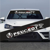 Сонцезахисна наклейка на лобове скло автомобіля - Peugeot sport, 135*20 см