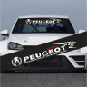 Сонцезахисна наклейка на лобове скло автомобіля - Peugeot sport, 135*20 см Сонцезахисна наклейка на лобове скло автомобіля - Peugeot sport, 135*20 см