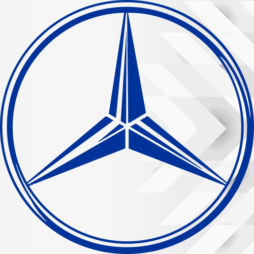 Вінілова наклейка на автомобіль - Логотип Mercedes-Benz v3