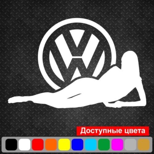 Виниловая наклейка на автомобиль - Volkswagen Девушка | VW Girl v6