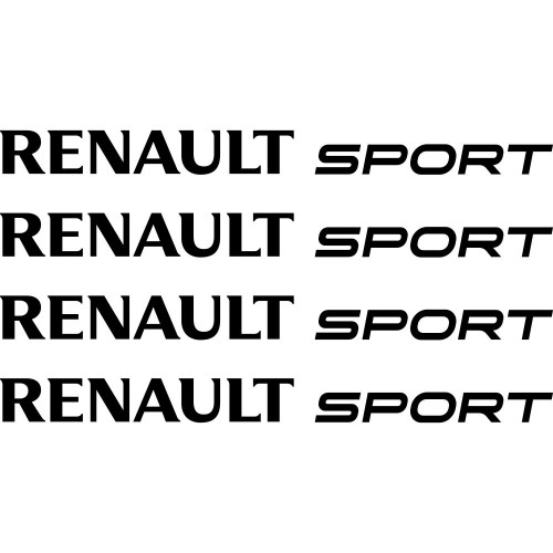 Набір вінілових наклейок на ручки авто - Renault Sport (4 шт.)