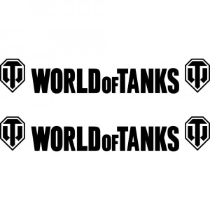 Набір вінілових наклейок на автомобіль - World OF Tanks (2шт)