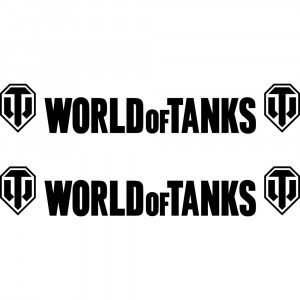 Набір вінілових наклейок на автомобіль - World OF Tanks (2шт)