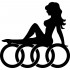 Виниловая наклейка на автомобиль - Audi Девушка | Audi Girl