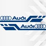 Набор виниловых наклеек на борт автомобиля - Audi v2 (2 шт)