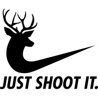 Вінілова наклейка на автомобіль - Just Shoot It.