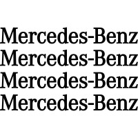 Набор виниловых наклеек  на ручки авто - Mercedes-Benz (4 шт.)