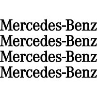 Набор виниловых наклеек  на ручки авто - Mercedes-Benz (4 шт.)