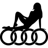 Вінілова наклейка на автомобіль - Audi Дівчина | Audi Girl v2