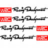 Набір вінілових наклейок на ручки авто - Racing Development WRC (4 шт.) v2 Набір вінілових наклейок на ручки авто - Racing Development WRC (4 шт.) v2