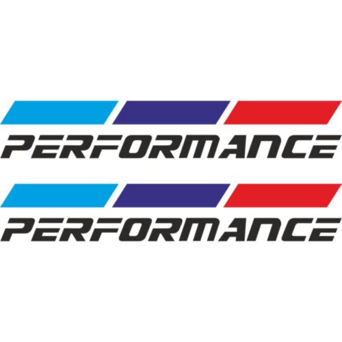 Набір наклейок на дзеркала авто - Perfomance (2шт) BMW