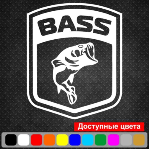 Вінілова наклейка на автомобіль - Bass | Окунь