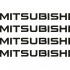 Набор виниловых наклеек  на ручки авто - Mitsubishi (4 шт.) v2