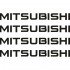 Набір вінілових наклейок на ручки авто - Mitsubishi (4 шт.) v2