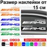 Набор виниловых наклеек на автомобиль - Powered by AMG (2шт)