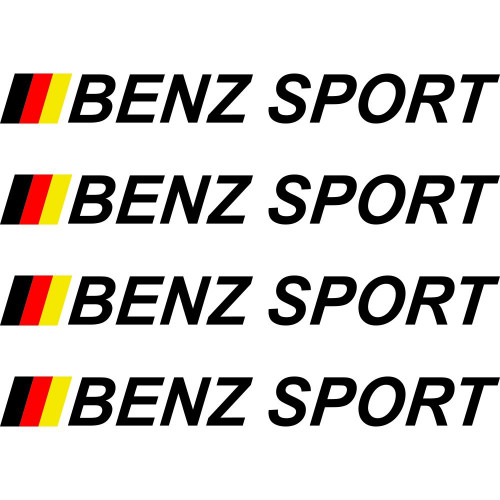 Набір вінілових наклейок на ручки авто - Benz Sport (4 шт.)