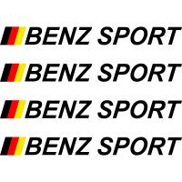 Набір вінілових наклейок на ручки авто - Benz Sport (4 шт.)