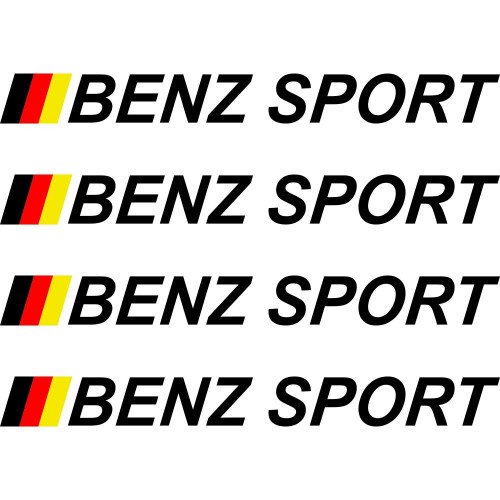 Набір вінілових наклейок на ручки авто - Benz Sport (4 шт.)