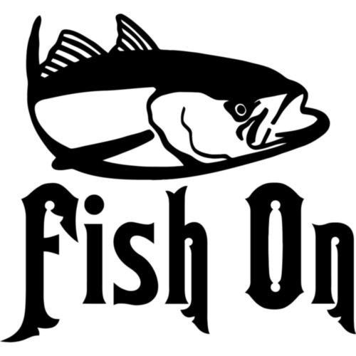 Виниловая наклейка на автомобиль - Fish on | Рыба на крючке v2