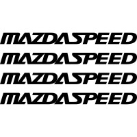 Набор виниловых наклеек  на ручки авто - MazdaSpeed (4 шт.)