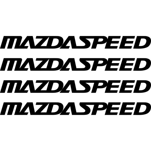 Набір вінілових наклейок на ручки авто - MazdaSpeed (4 шт.)