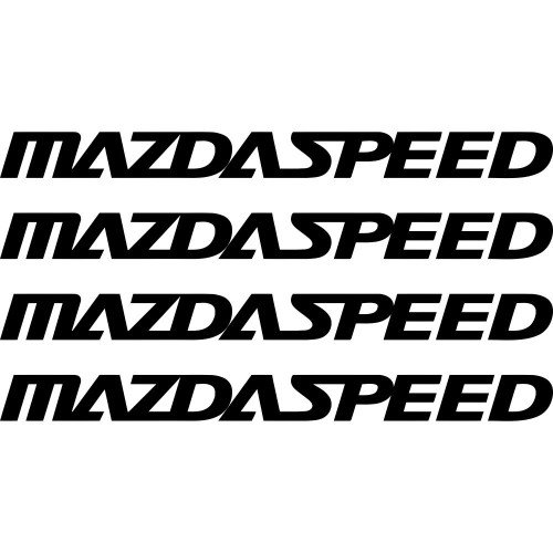 Набор виниловых наклеек на ручки авто - MazdaSpeed (4 шт.)