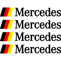 Набір вінілових наклейок на ручки авто - Mercedes (4 шт.)