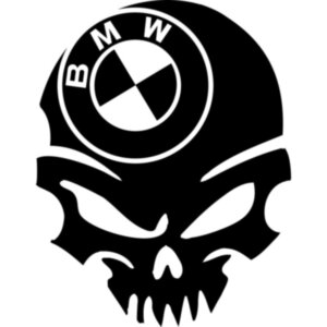 Вінілова наклейка на автомобіль - Череп BMW
