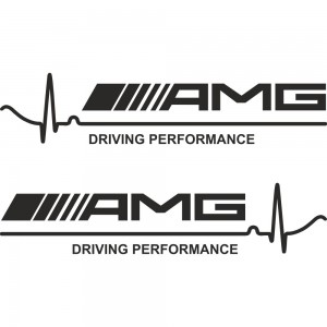 Набір вінілових наклейок на автомобіль - AMG Driving Performance (2шт)