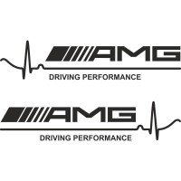 Набір вінілових наклейок на автомобіль - AMG Driving Performance (2шт)