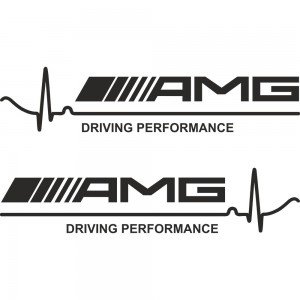 Набір вінілових наклейок на автомобіль - AMG Driving Performance (2шт)