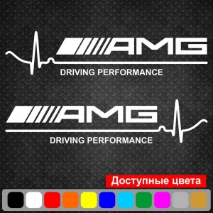 Набір вінілових наклейок на автомобіль - AMG Driving Performance (2шт)
