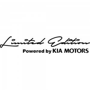 Вінілова наклейка на автомобіль - Limited Edition Powered by KIA Motors