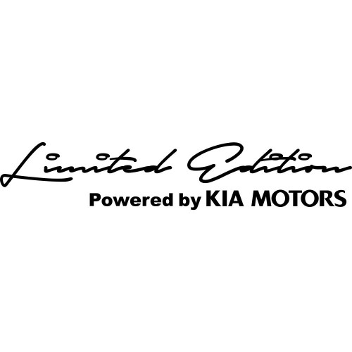 Вінілова наклейка на автомобіль - Limited Edition Powered by KIA Motors