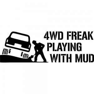 Вінілова наклейка на автомобіль - 4WD Freak Playing With Mud
