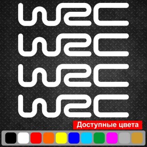 Набір вінілових наклейок на ручки авто - WRC (4 шт.)