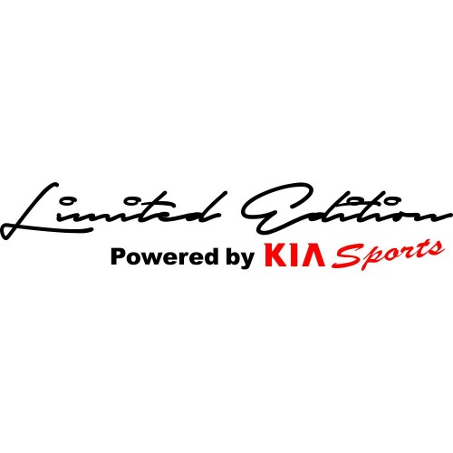 Вінілова наклейка на автомобіль - Limited Edition Powered by KIA Sports
