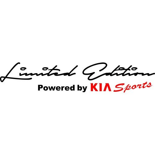 Вінілова наклейка на автомобіль - Limited Edition Powered by KIA Sports