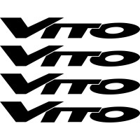 Набор виниловых наклеек  на ручки авто - Mercedes Vito (4 шт.)